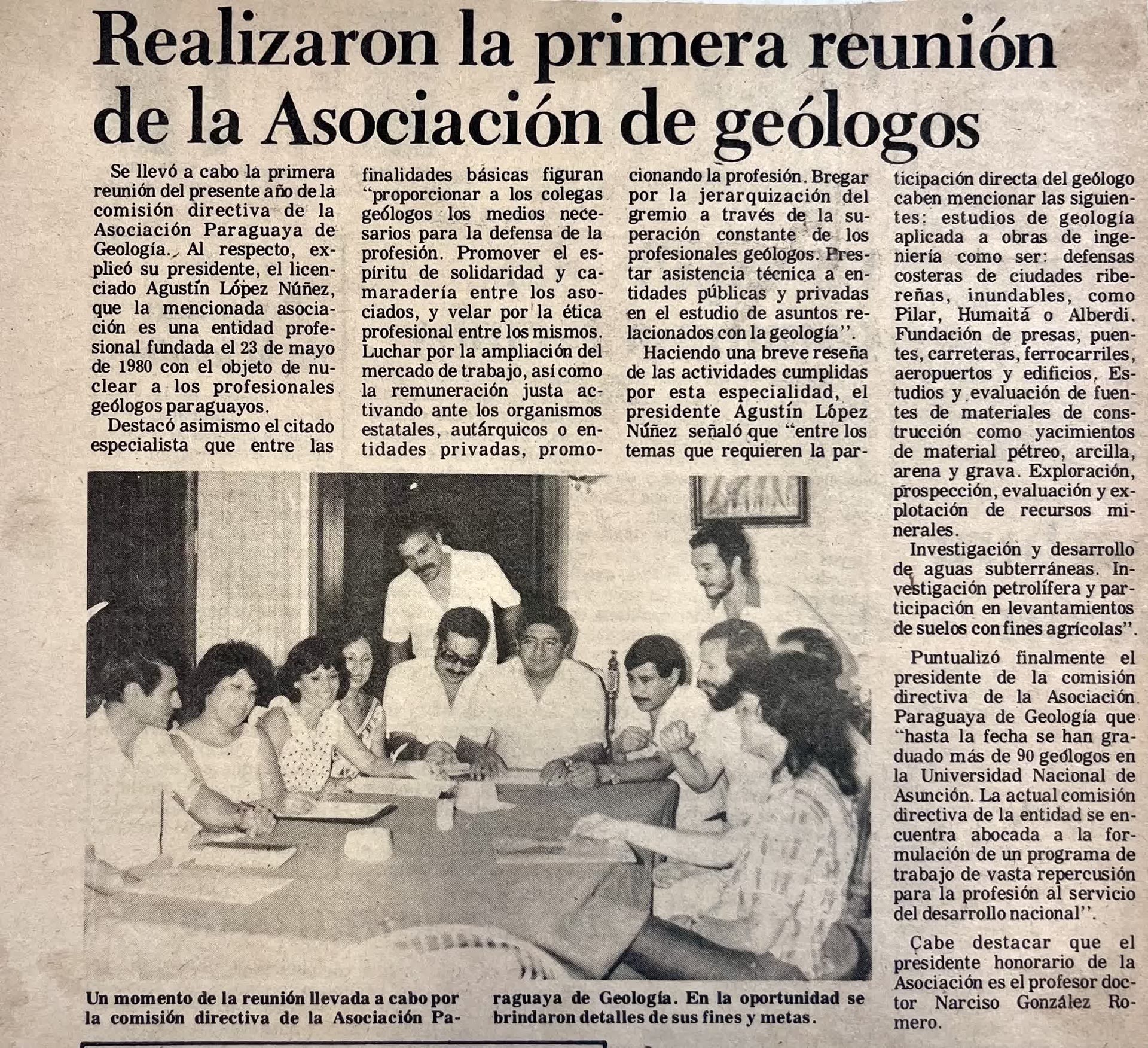 Celebración de los 45 años de la Asociación de Geólogos del Paraguay